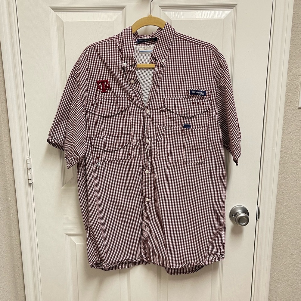 Columbia Pfg Texas A&M Fishing Shirt